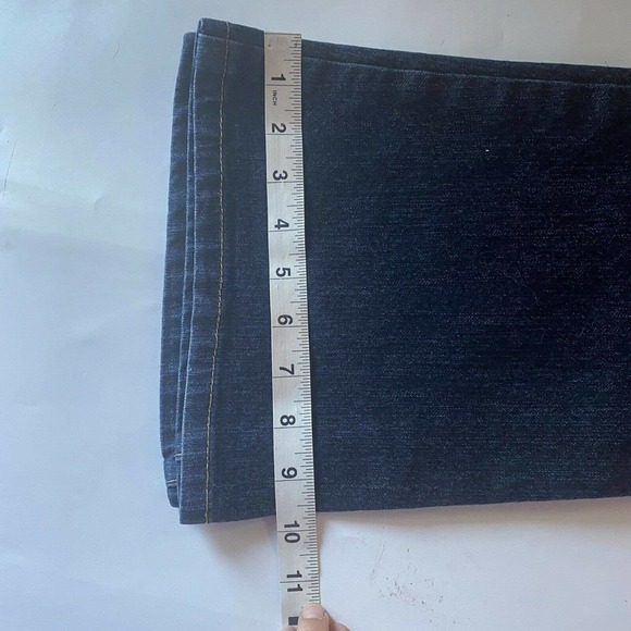 Grane Boot Jr blue jean Size 9 Short Dark Wash Embroidery - Picture 12 of 12